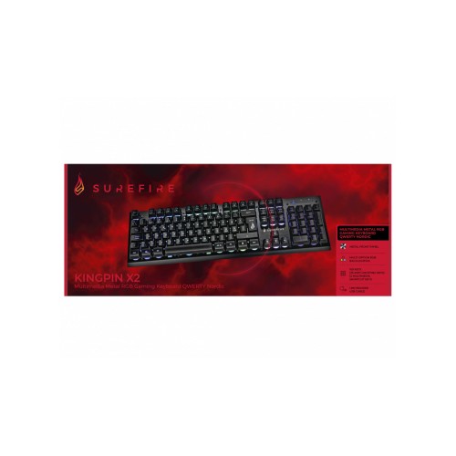 Surefire Kingpin X2 Metal Gaming Rgb Keyboard Qwerty Nordic