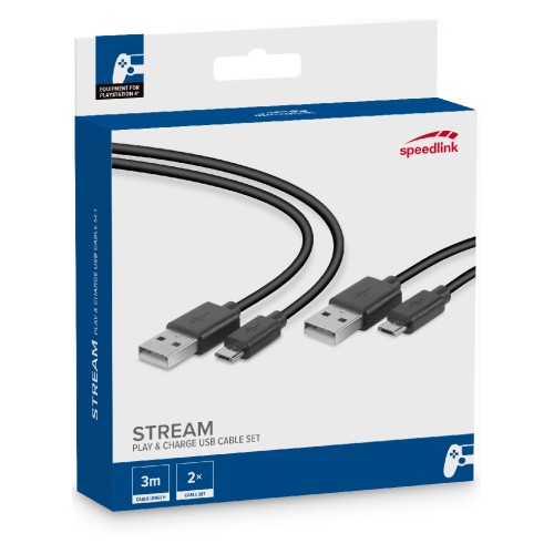 Speedlink Stream Play & Charge Usb Cable Set Black