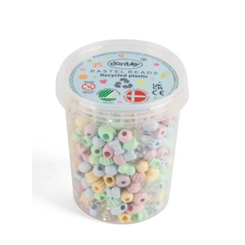 Dantoy Pastel Recycled Beads 520pcs (5911)