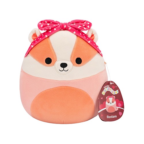 Squishmallows Heart Plush Rostam Badger 19cm