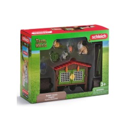 Schleich Rabbit Hutch With 3 Rabbits (42728)