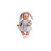 Asi Koke Doll In Gray Dress With A Hood With Rabbit Ears