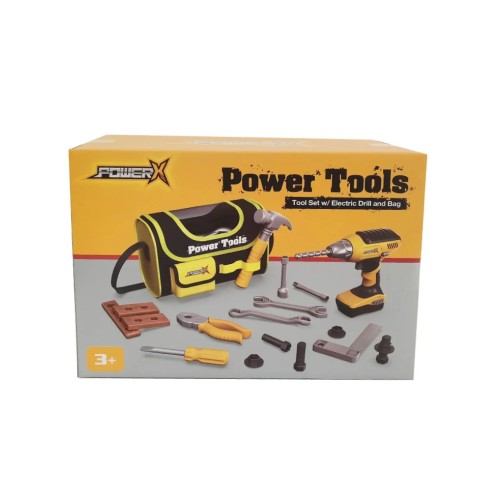 Power X Construction Tools 21 Pcs W/ Storage Bag And B/o Drill (20358)