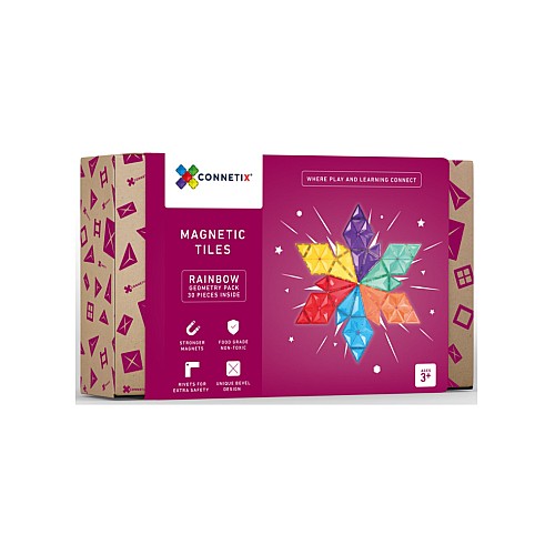 Connetix Rainbow Geometry Pack 30 Pieces (ct-r-00030-ge)