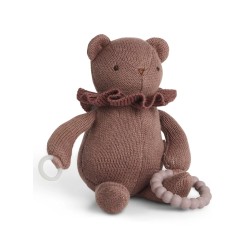 Smallstuff Little Activity Bear, For Dummy And Teether, Dark Rose (40006-38)