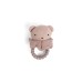 Smallstuff Rattle, Bear Face On Siliconee Ring, Soft Rose (40008-92) Smallstuff Rattle, Bear Face On Siliconee Ring, Soft Rose (40008-92)
