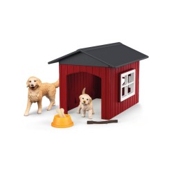 Schleich Dog Kennel With 2 Golden Retrievers (42722)