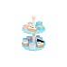 Magni Wooden Cake Stand Blue W/12 Cakes (1571b) Magni Wooden Cake Stand Blue W/12 Cakes (1571b)