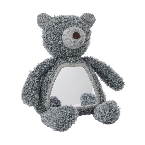 Smallstuff Activity Bear & Mirror, Wool Boucle, Grey (40048-04)