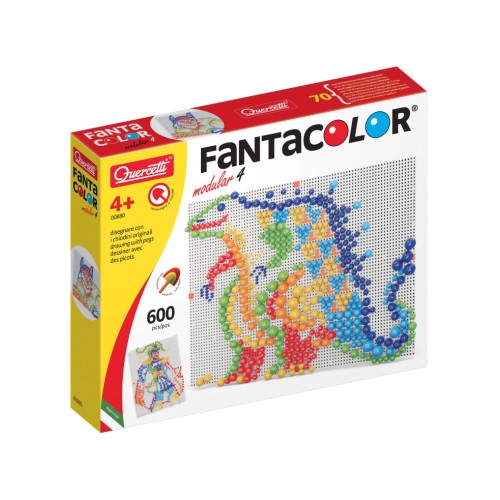 Quercetti Fantacolor Modular 4 Peg Mosaic 600 Pieces (qu-880)