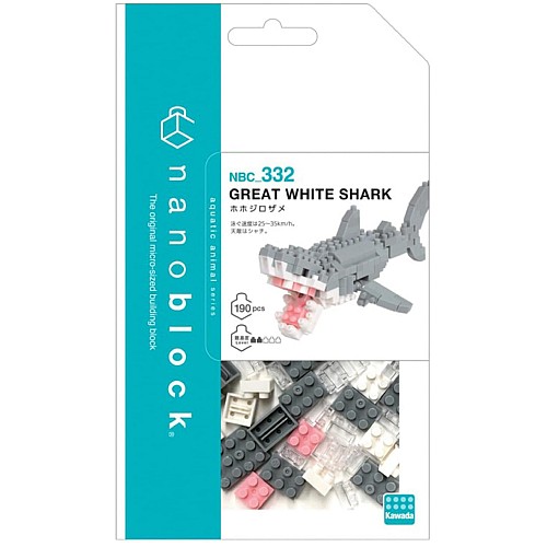 Bandai Nanoblock Animal White Shark Building Block (nbc332)