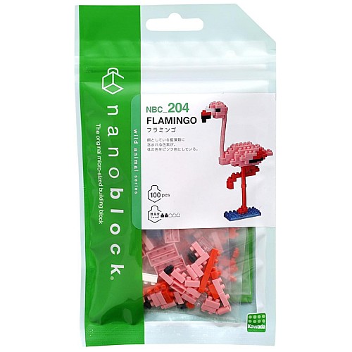 Bandai Nanoblock Animal Pink Flamingo Building Block (nbc204)