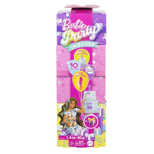 Barbie Party Unboxed Brunette Doll