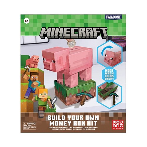 Minecraft Pig Build Your Own Money Box Kit