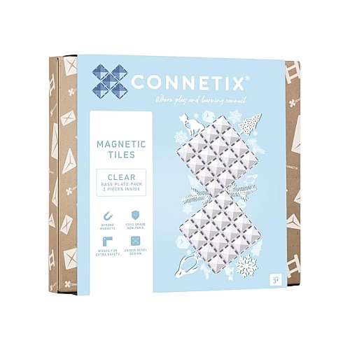 Connetix Base Plate Clear 2 Pieces (ct-c-00002-bp)