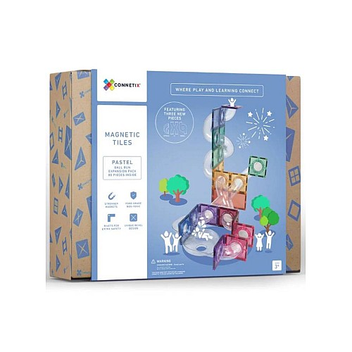 Connetix Ball Run Expansion Pack Pastel 80 Pieces (ct-p-00080-br)