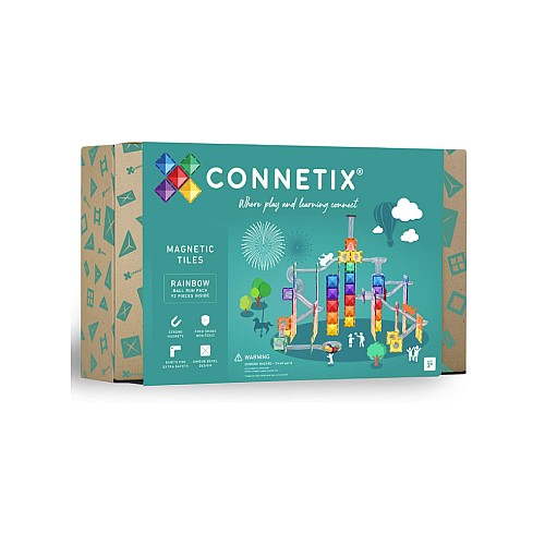 Connetix Rainbow Ball Run Pack 92 Pieces (ct-r-00092-br)
