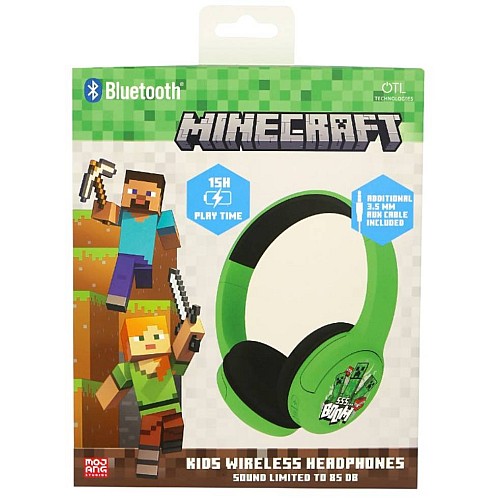 Otl Minecraft Core Wireless Headphones (bluetooth)