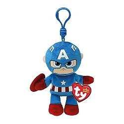 Ty Beanie Babies Captain America Clip 8.5cm (1607-34004)