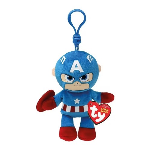 Ty Beanie Babies Captain America Clip 8.5cm (1607-34004)