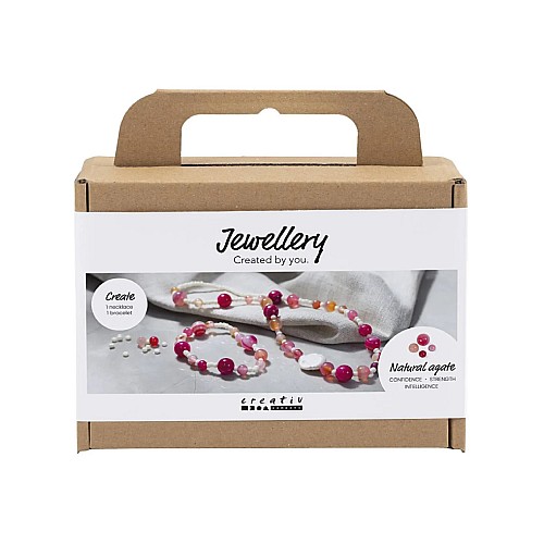 Creativ Mini Craft Kit Jewellery, Necklace And Bracelet, Pink (977774)