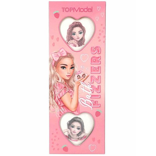 Topmodel Printed Bathfizzers Beauty And Me White, Pink 30g Each