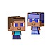 Minecraft Mob Head Minis Flipping Figs Steve & Steve In Enchanted Armor