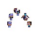 Minecraft Mob Head Minis Flipping Figs Steve & Steve In Enchanted Armor