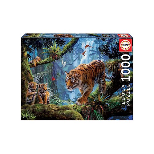 Educa Puzzle 1000 Tigers In The Tree (017662)
