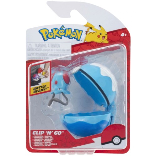 Pokemon Clip N Go Tentacool With Dive Ball (pkw4152)