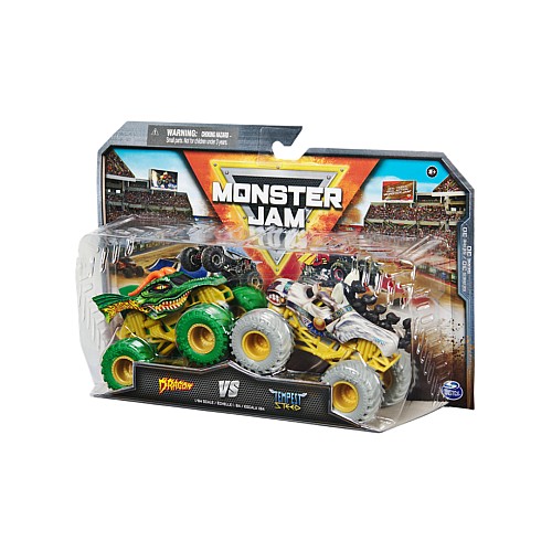 Monster Jam 1:64 Die Cast 2 Pack Dragon Vs Tempest Steed