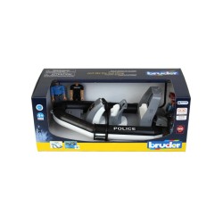 Bruder Bworld Police Boat With Rotating Beacon Light (62733)