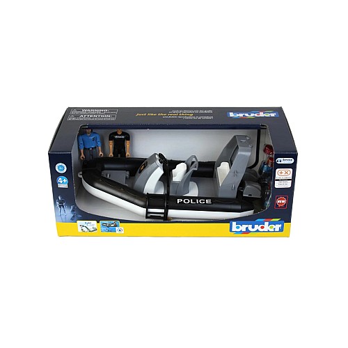 Bruder Bworld Police Boat With Rotating Beacon Light (62733)