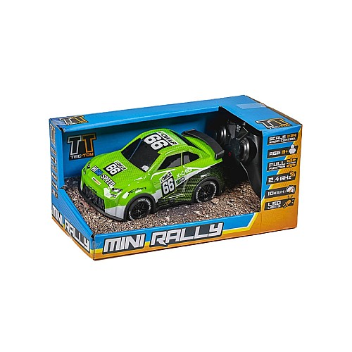 Tec-toy Mini Rally R/c 1:24 2,4ghz W/light, Green (471274)