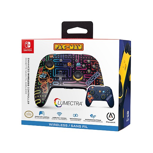 Powera Enhanced Wireless Controller Lumectra Pac-man Neon Arcade