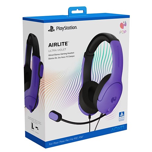 Pdp Airlite Wired Stereo Headser Ultra Violet