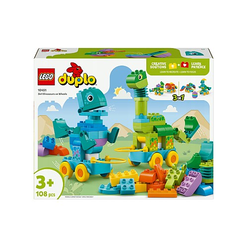 Lego Duplo Town 3-in-1 Dinosaurs On Wheels (10451)