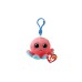 Ty Beanie Baby Keychain Bag Clip Sheldon Pink Octobus 8.5cm (1607-35255)