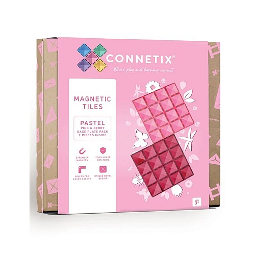 Connetix Base Plate Pastel Pink & Berry (ct-p-pb002-bp)