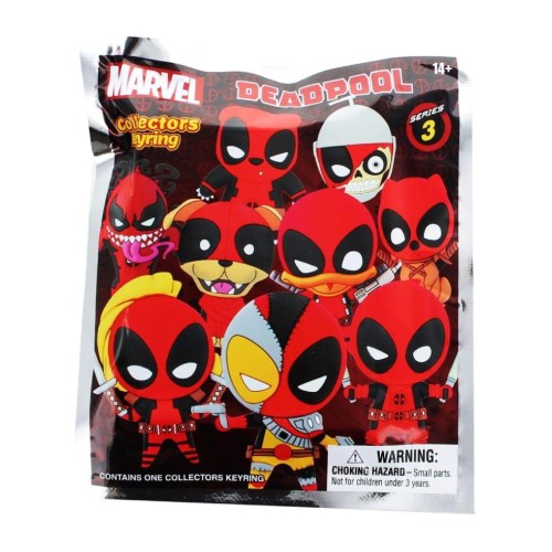 Monogram Marvel Deadpool (blind Bag/random) 3d Foam Bag Clips