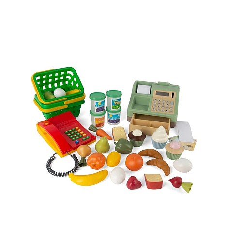 Dantoy Complete Cash Register Set With Food And Basket (6917)