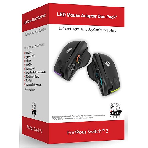 Imp Tech Led Mouse Adapter Duo Pack Black