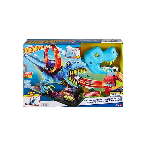 Hot Wheels City T-rex Loop And Stunt Playset (hkx42)