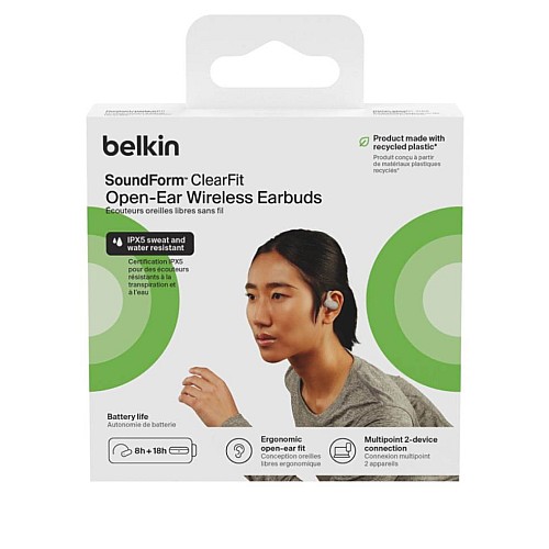 Belkin Soundform Clearfit Open-ear Wireless Earbuds Sand