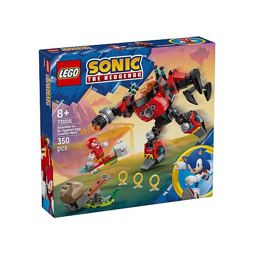 Lego Sonic Knuckles Vs. Dr. Eggman Egg Crusher Mech (77005)