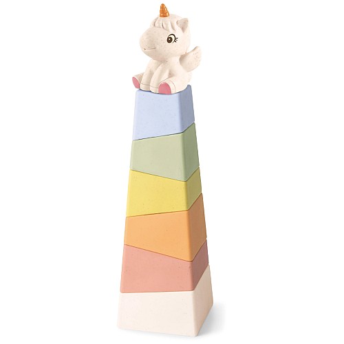 Kinder And Kids Wheat Straw Unicorn Tower Stacking Game (k30009)