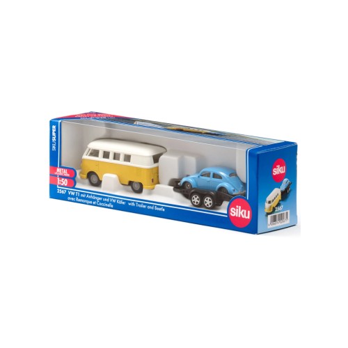 Siku Vw T1 With Trailer And Vw Beetle (313-2567)