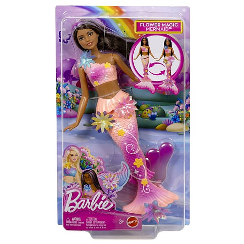 Barbie Blooming Magic Black Mermaid Doll (jdm73)