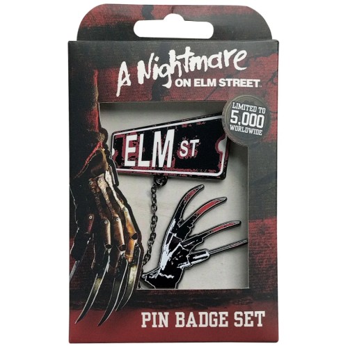 Nightmare On Elm St Pin Badge Set