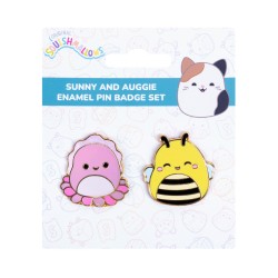 Squishmallows Pin Badges X 2 Sunny & Auggie Vibrant